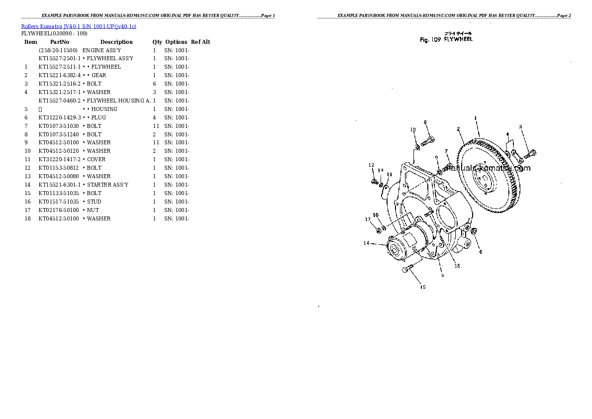 Protected: JV40-1 S/N 1001-UP Partsbook