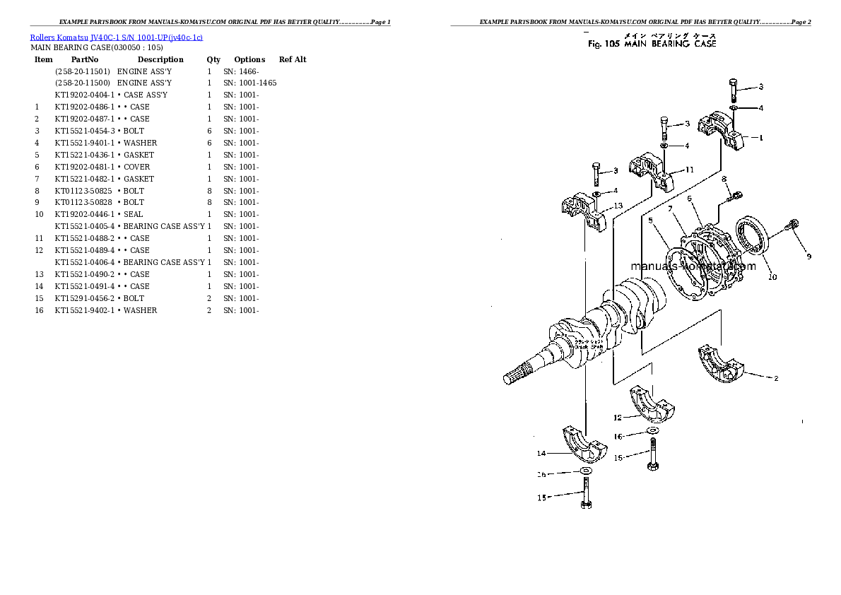 Protected: JV40C-1 S/N 1001-UP Partsbook