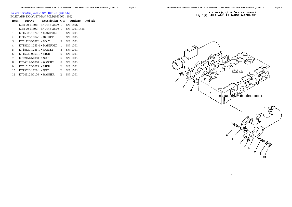 Protected: JV40C-1 S/N 1001-UP Partsbook