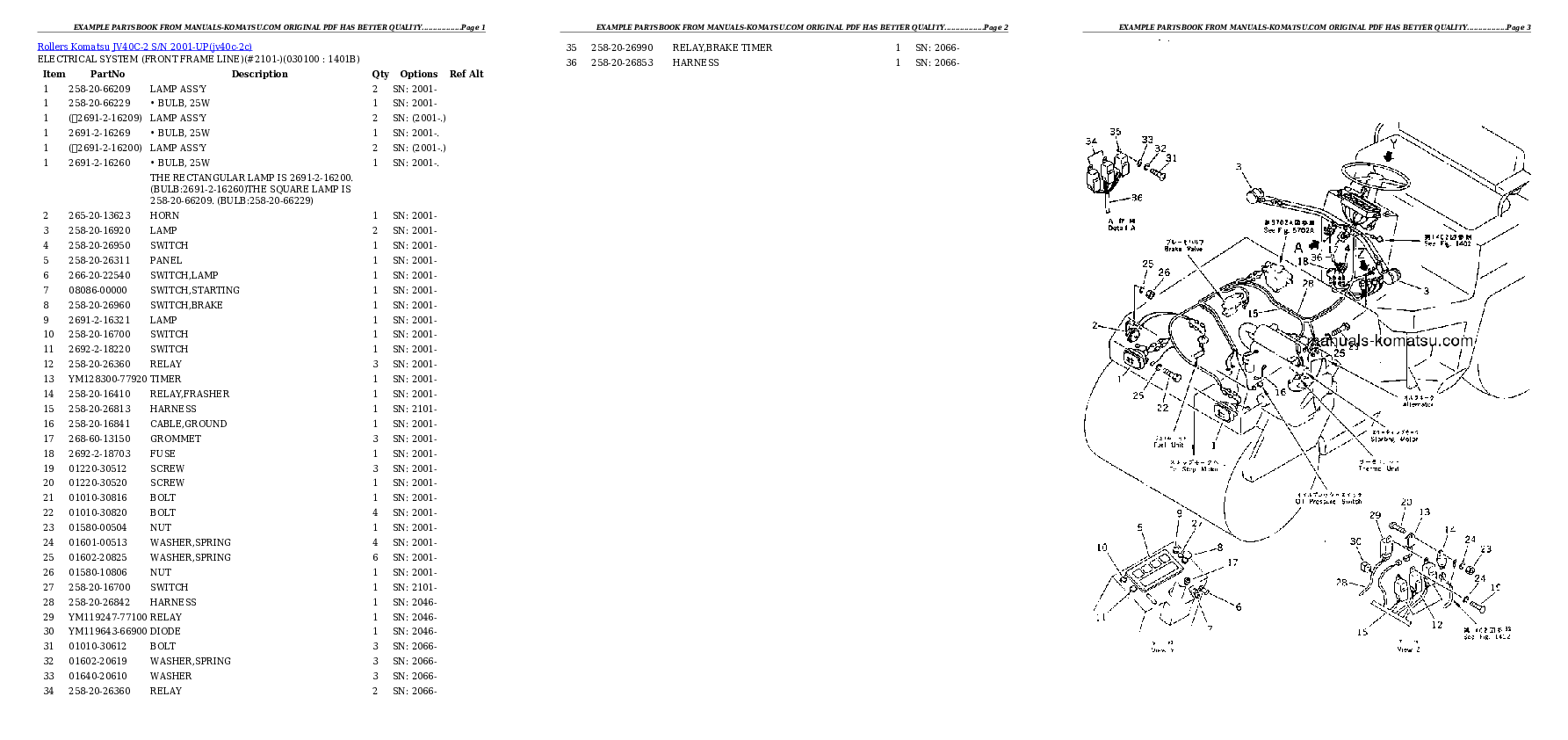 Protected: JV40C-2 S/N 2001-UP Partsbook