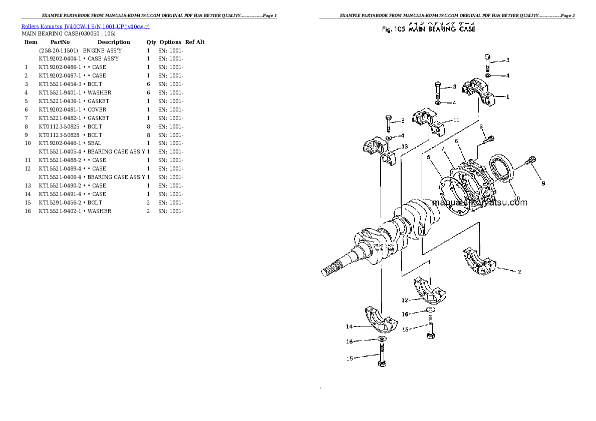 Protected: JV40CW-1 S/N 1001-UP Partsbook