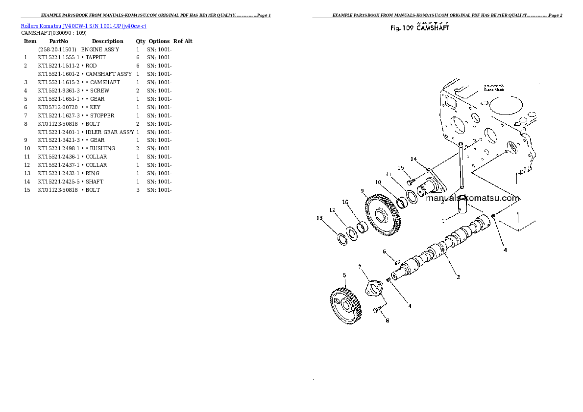 Protected: JV40CW-1 S/N 1001-UP Partsbook