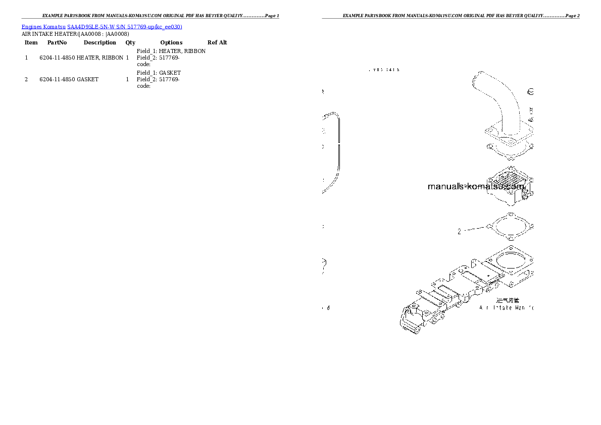 Protected: SAA4D95LE-5N-W S/N 517769-up Partsbook