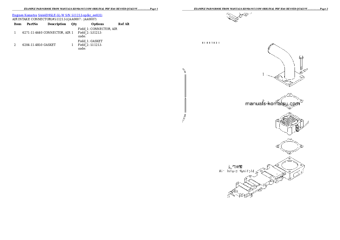 Protected: SAA4D95LE-5L-W S/N 511213-up Partsbook