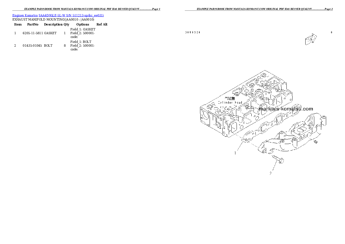 Protected: SAA4D95LE-5L-W S/N 511213-up Partsbook