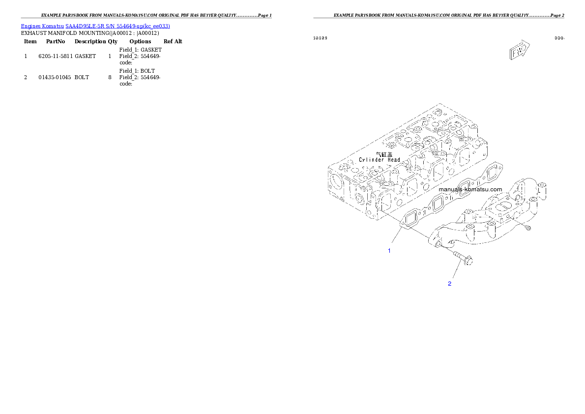 Protected: SAA4D95LE-5R S/N 554649-up Partsbook