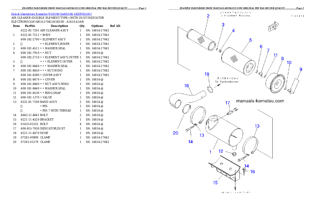 Protected: EGS190       SA6D108-1 Partsbook