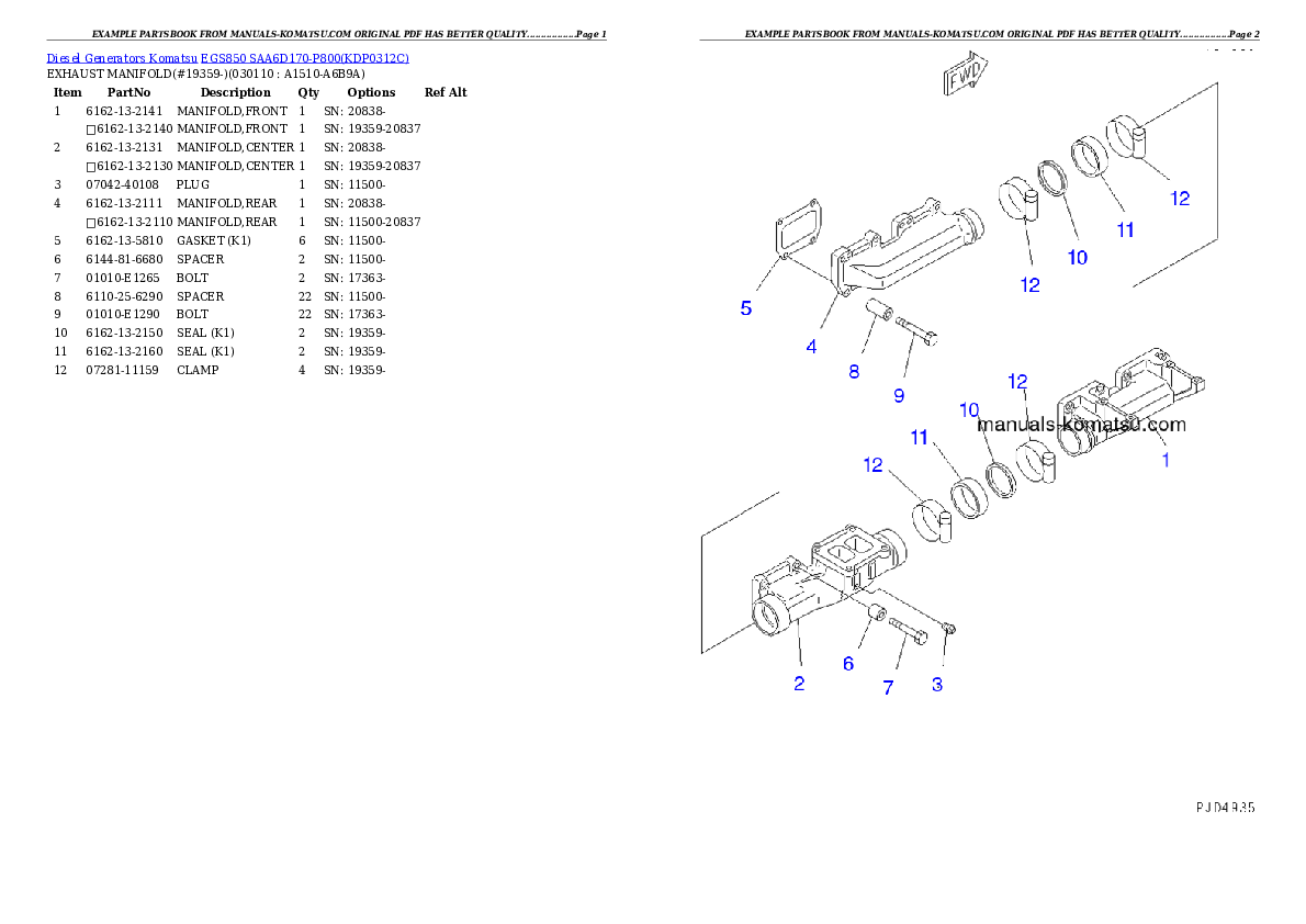 Protected: EGS850       SAA6D170-P800 Partsbook