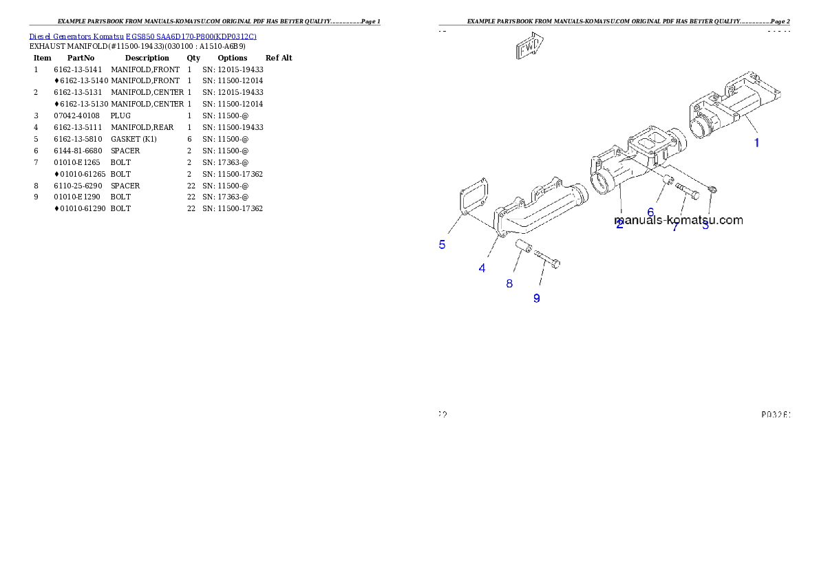 Protected: EGS850       SAA6D170-P800 Partsbook