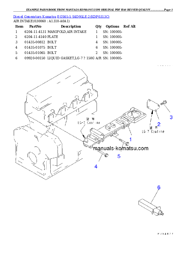Protected: EGS65-5     S4D95LE-2 Partsbook
