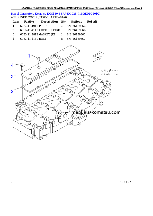 Protected: EGS160-8   SAA6D102E-P150 Partsbook