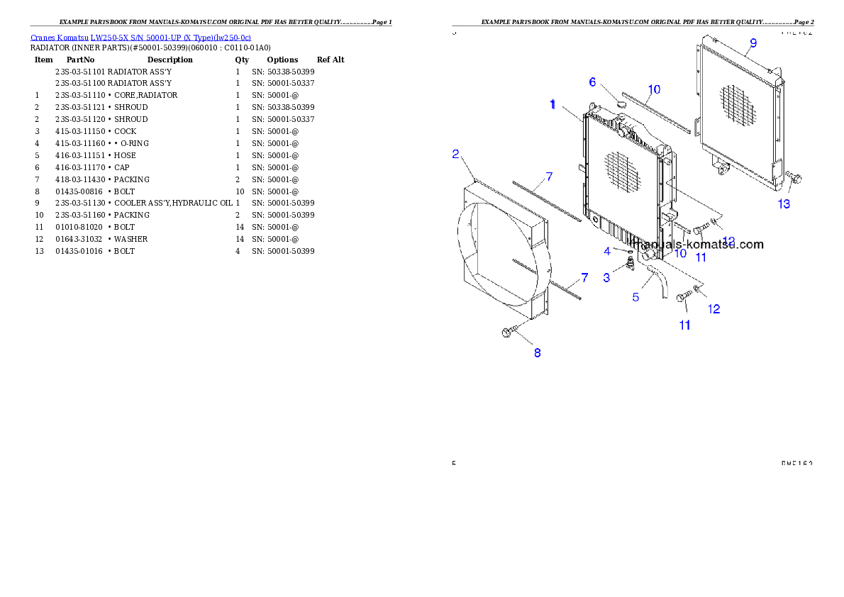 Protected: LW250-5X S/N 50001-UP (X Type) Partsbook