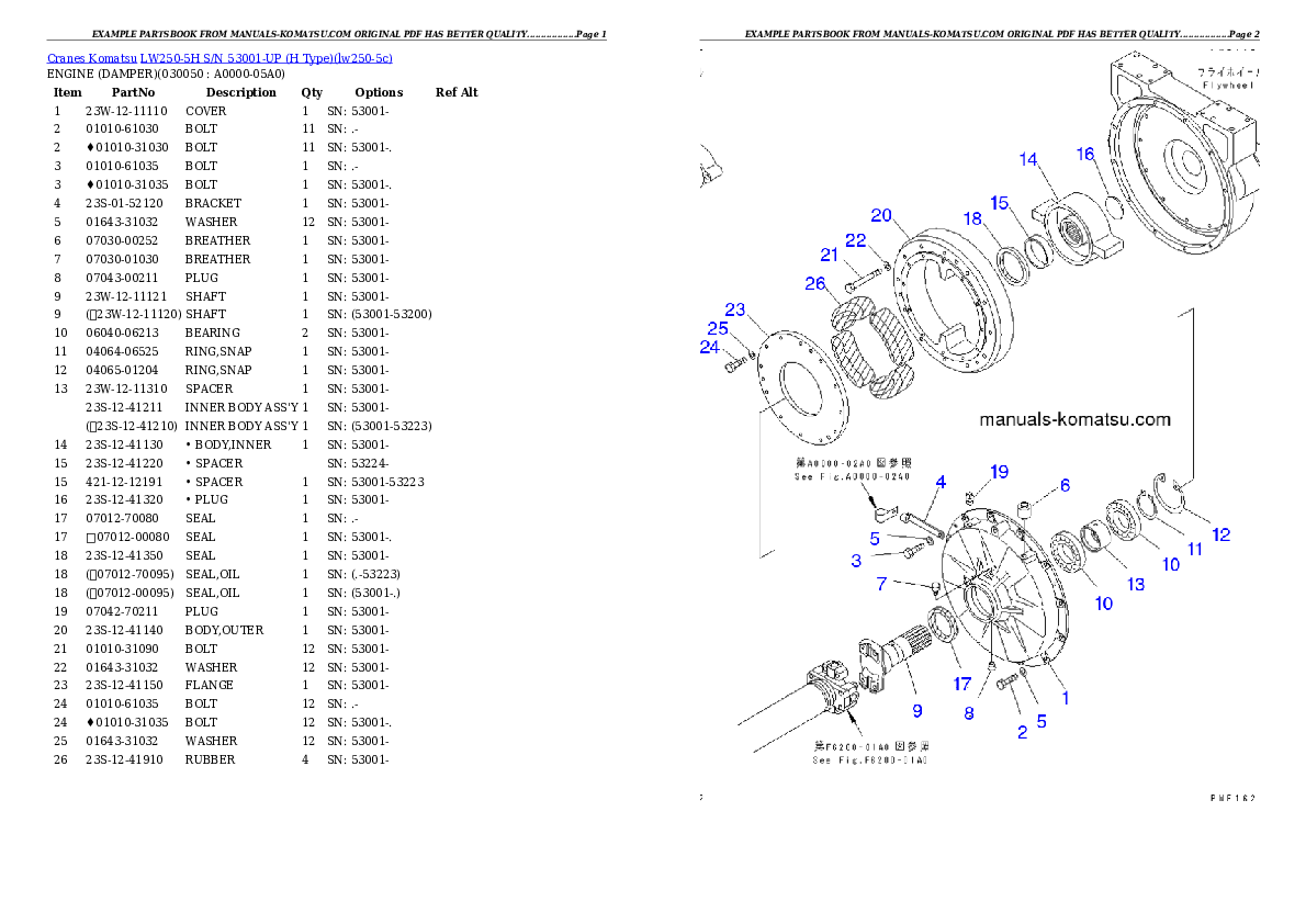 Protected: LW250-5H S/N 53001-UP (H Type) Partsbook