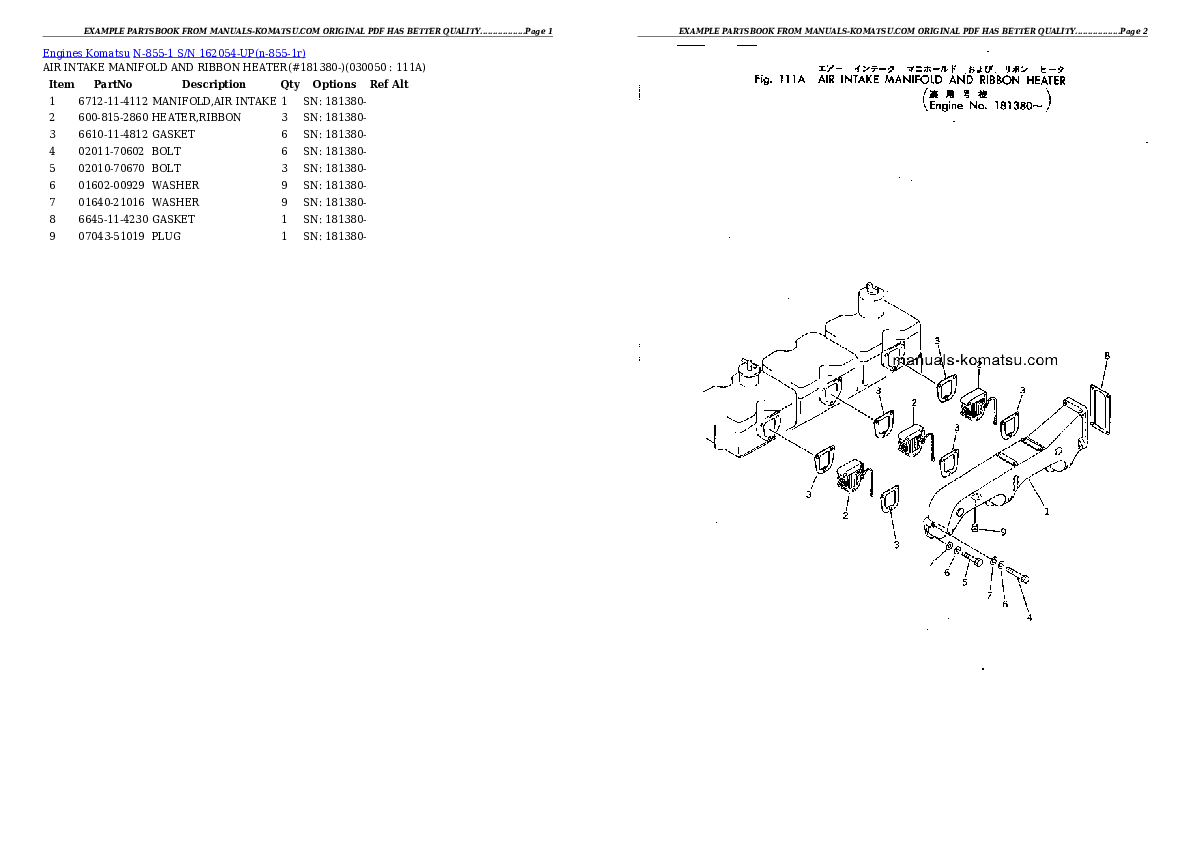 Protected: N-855-1 S/N 162054-UP Partsbook