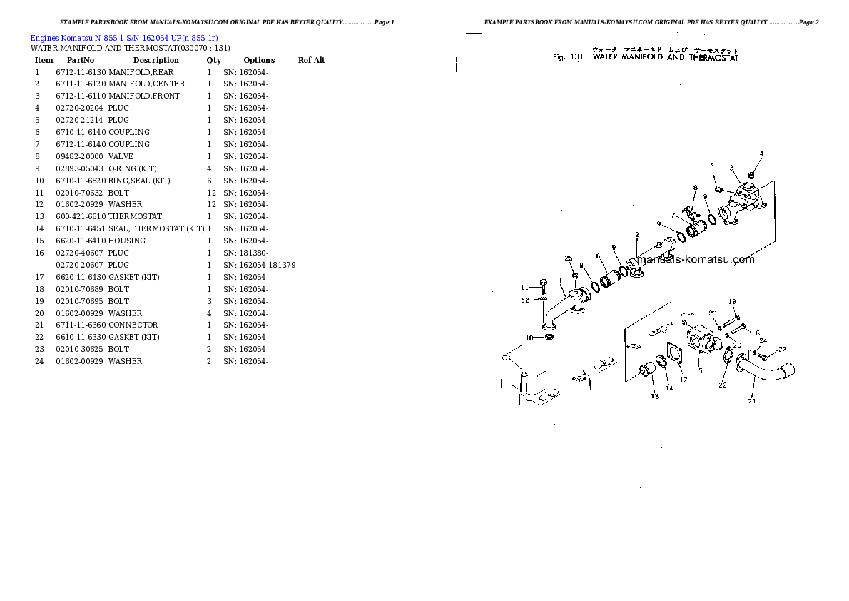 Protected: N-855-1 S/N 162054-UP Partsbook