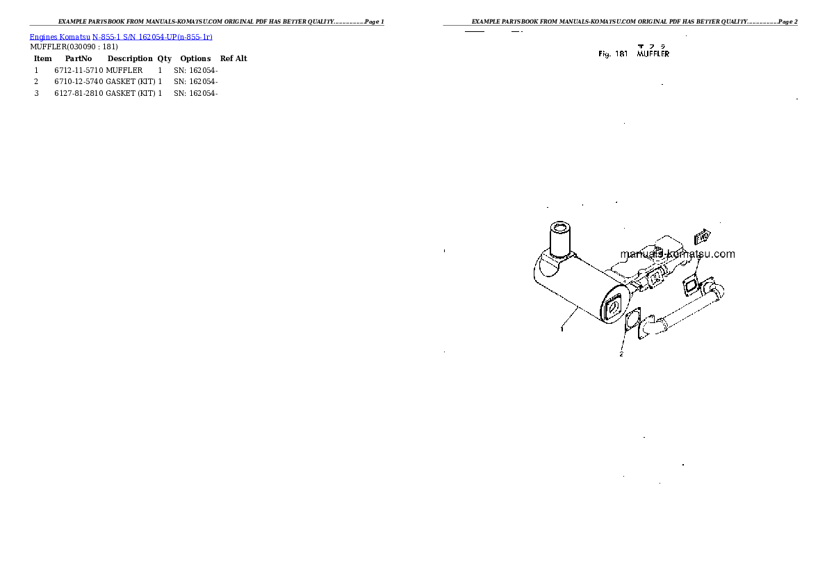 Protected: N-855-1 S/N 162054-UP Partsbook