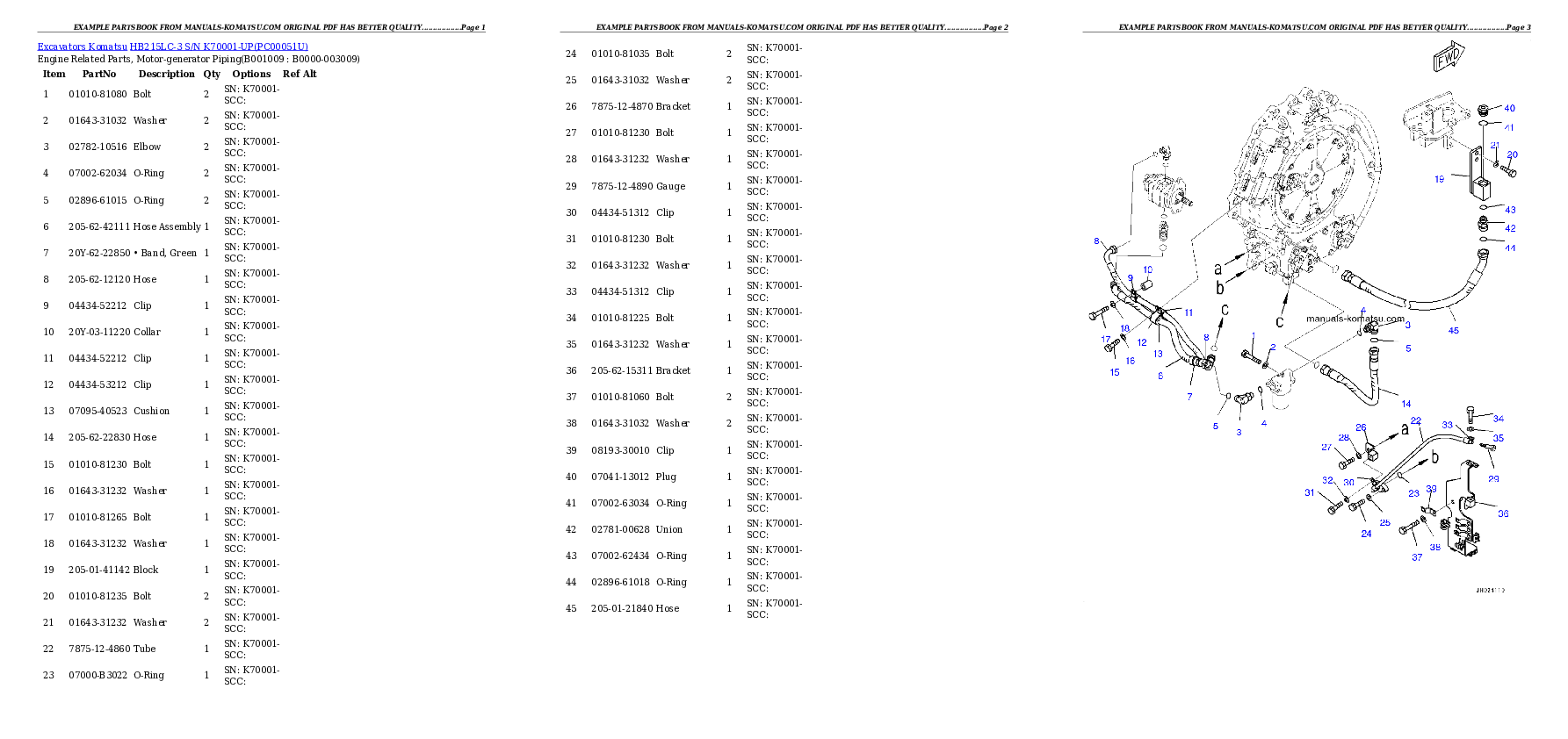Protected: HB215LC-3 S/N K70001-UP Partsbook