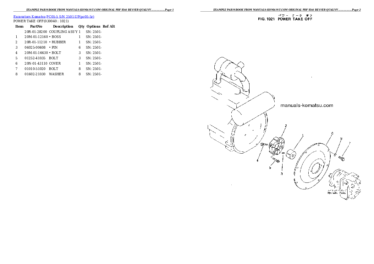 Protected: PC05-5 S/N 2501-UP Partsbook