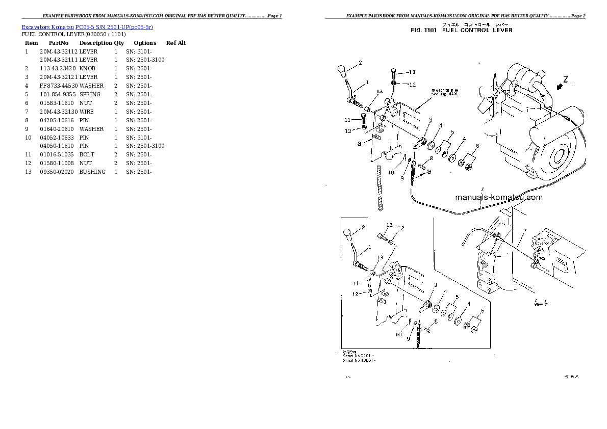 Protected: PC05-5 S/N 2501-UP Partsbook
