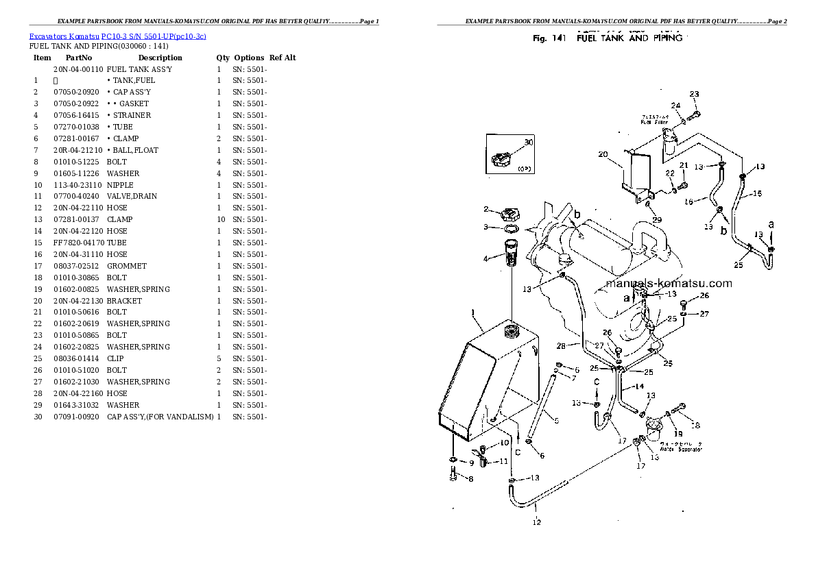 Protected: PC10-3 S/N 5501-UP Partsbook