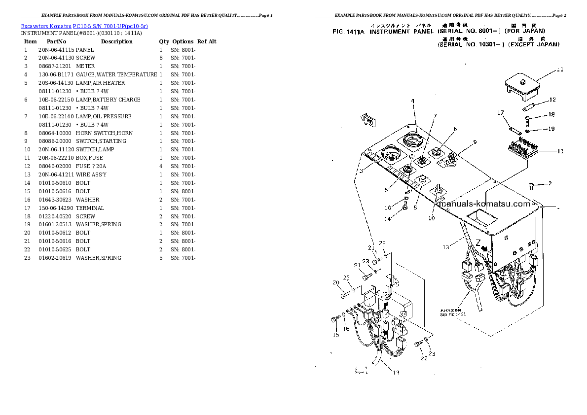 Protected: PC10-5 S/N 7001-UP Partsbook