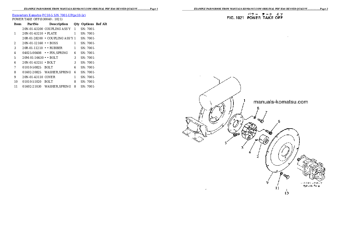 Protected: PC10-5 S/N 7001-UP Partsbook