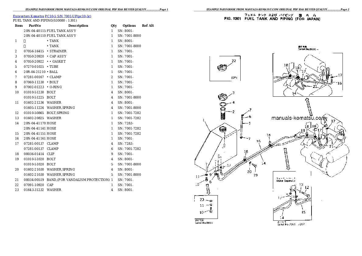Protected: PC10-5 S/N 7001-UP Partsbook