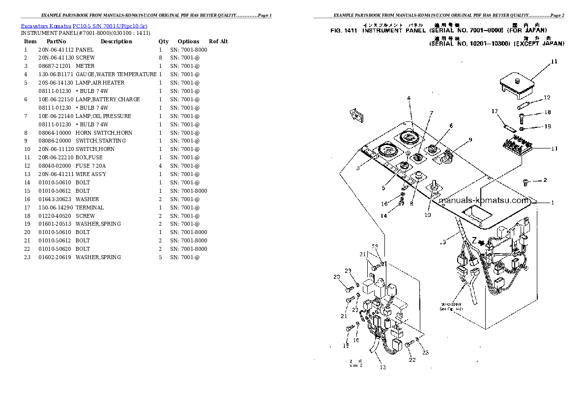 Protected: PC10-5 S/N 7001-UP Partsbook