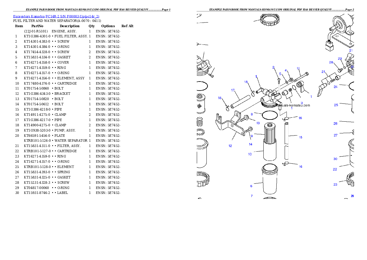 Protected: PC14R-2 S/N F00003-Up Partsbook