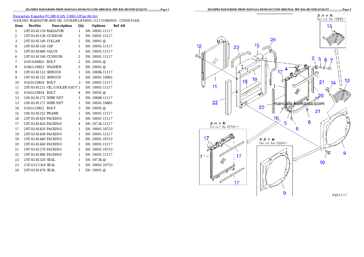 Protected: PC30R-8 S/N 10001-UP Partsbook