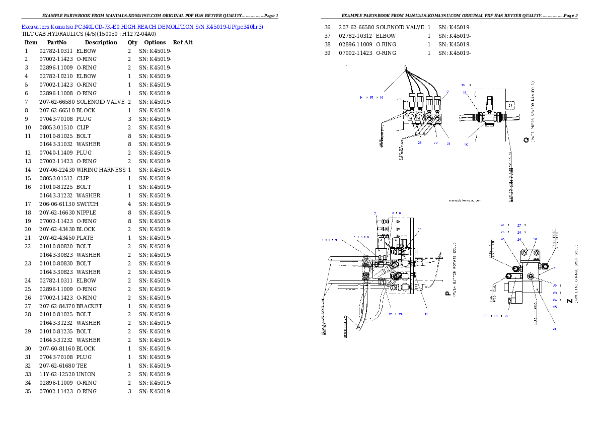 Protected: PC340LCD-7K-E0 HIGH REACH DEMOLITION S/N K45019-UP Partsbook