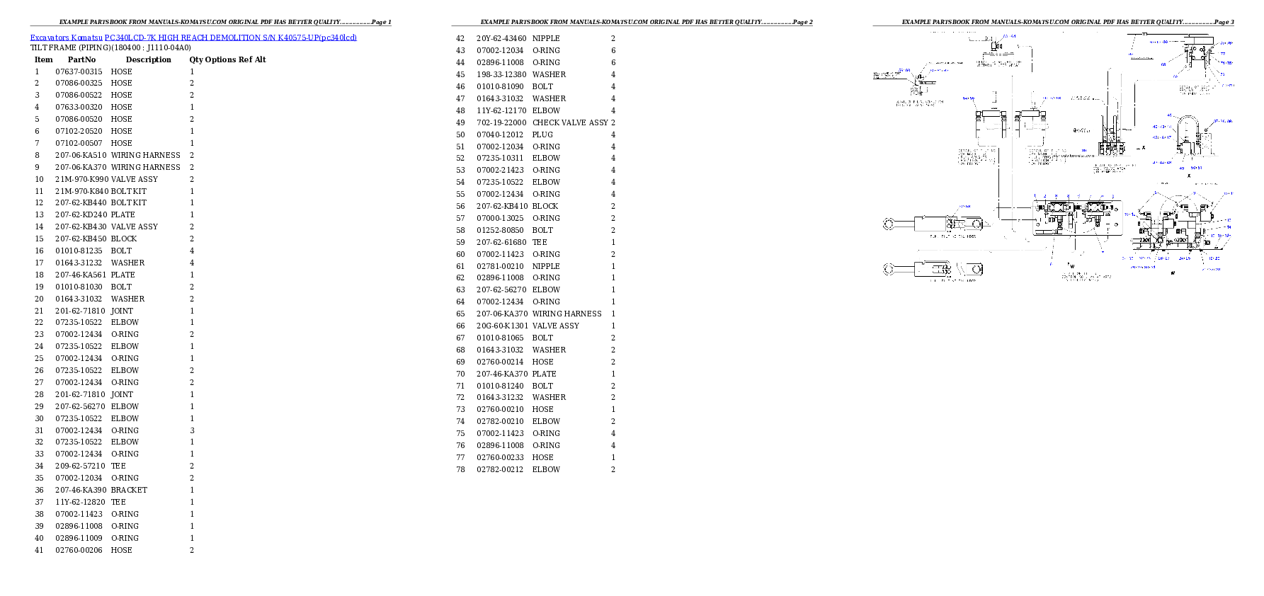 Protected: PC340LCD-7K HIGH REACH DEMOLITION S/N K40575-UP Partsbook