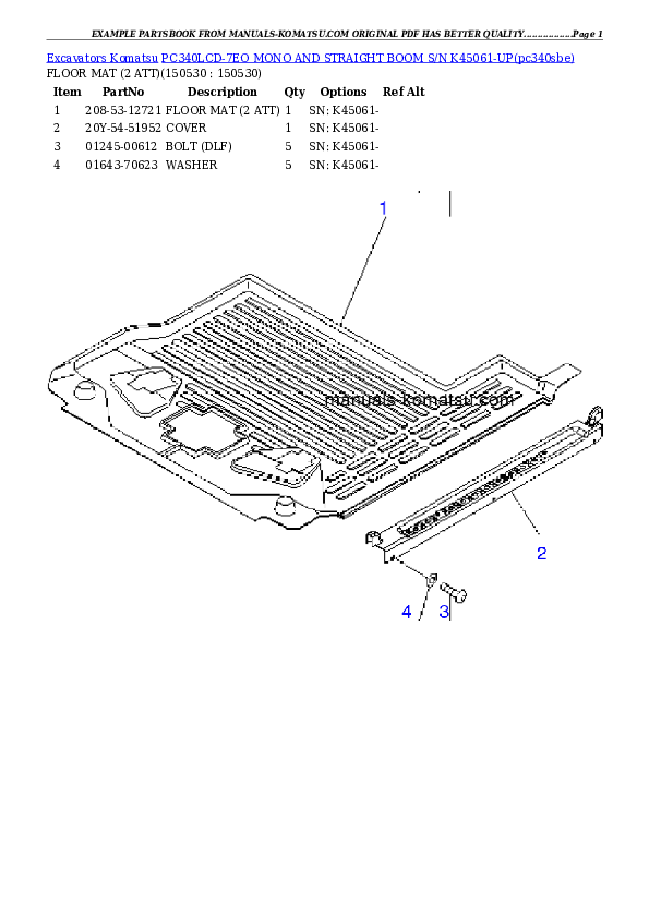 Protected: PC340LCD-7EO MONO AND STRAIGHT BOOM S/N K45061-UP Partsbook