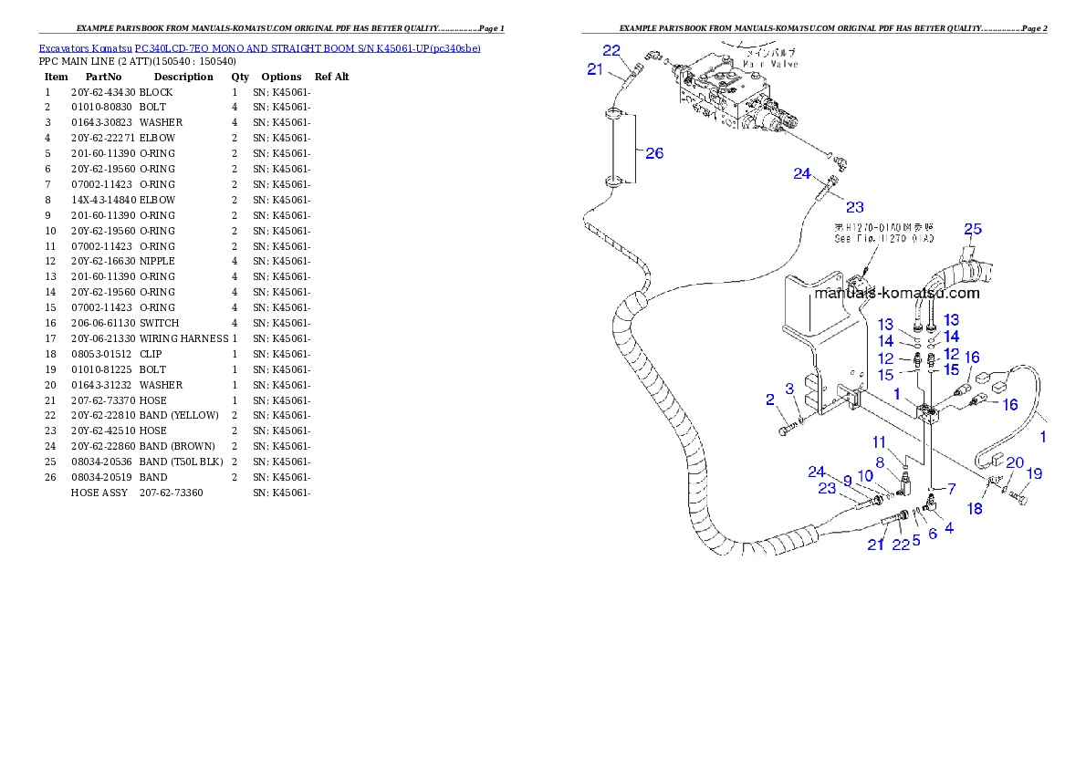 Protected: PC340LCD-7EO MONO AND STRAIGHT BOOM S/N K45061-UP Partsbook