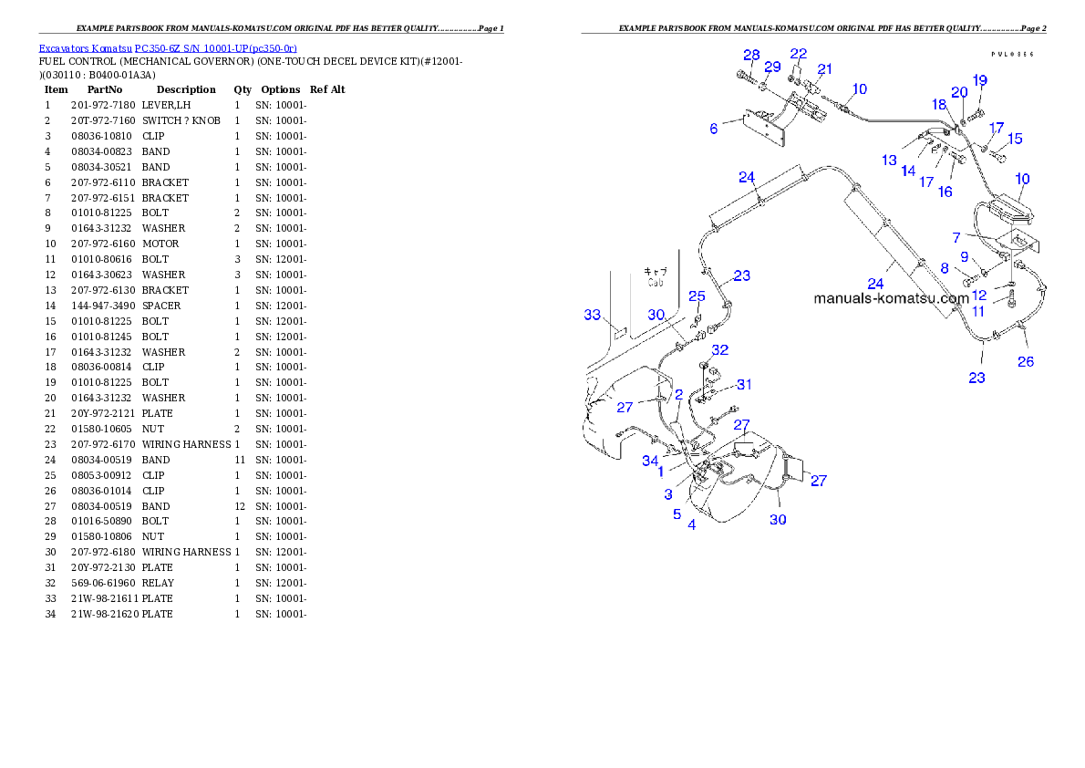 Protected: PC350-6Z S/N 10001-UP Partsbook