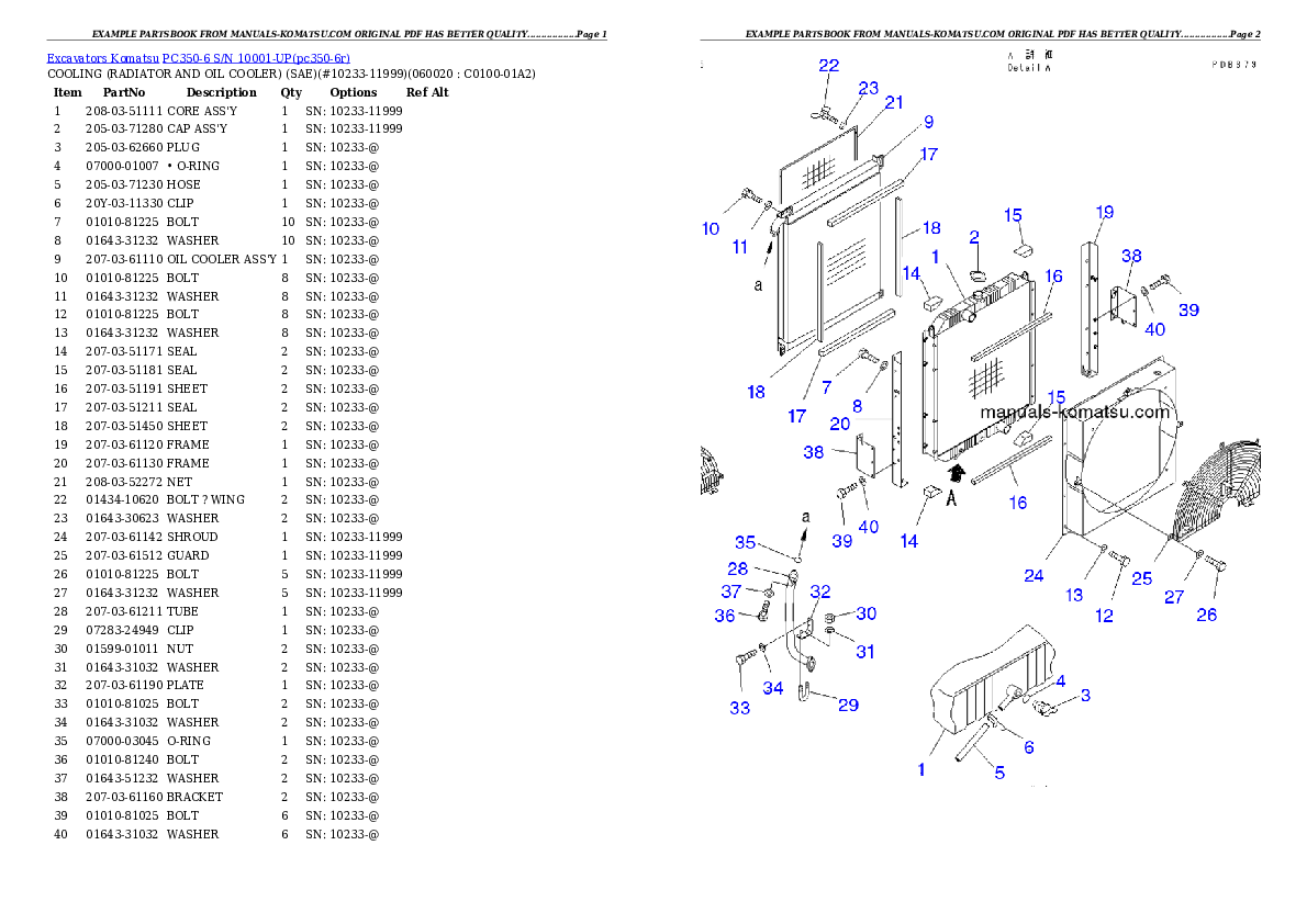 Protected: PC350-6 S/N 10001-UP Partsbook