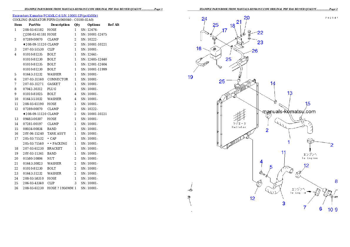 Protected: PC450LC-6 S/N 10001-UP (Overseas Version) Partsbook
