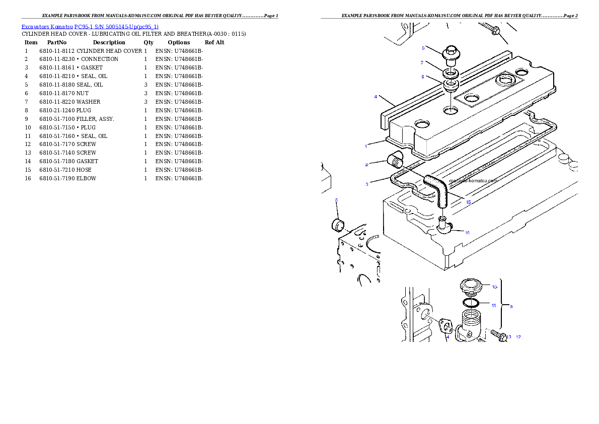 Protected: PC95-1 S/N 5005145-Up Partsbook
