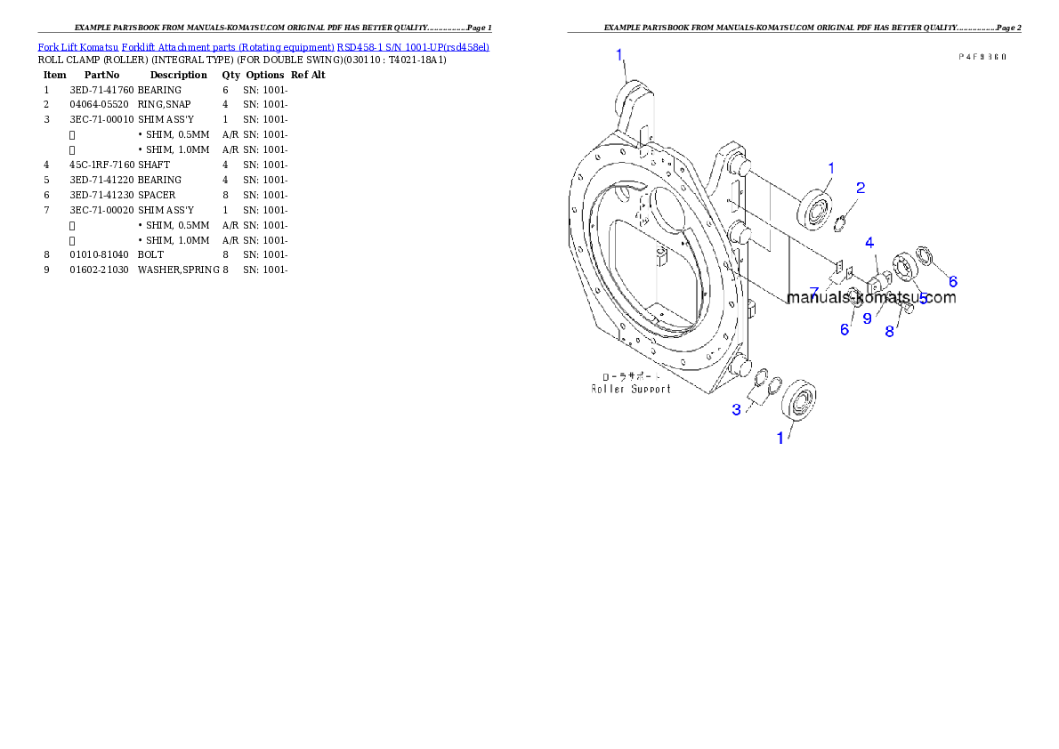 Protected: RSD458-1 S/N 1001-UP Partsbook