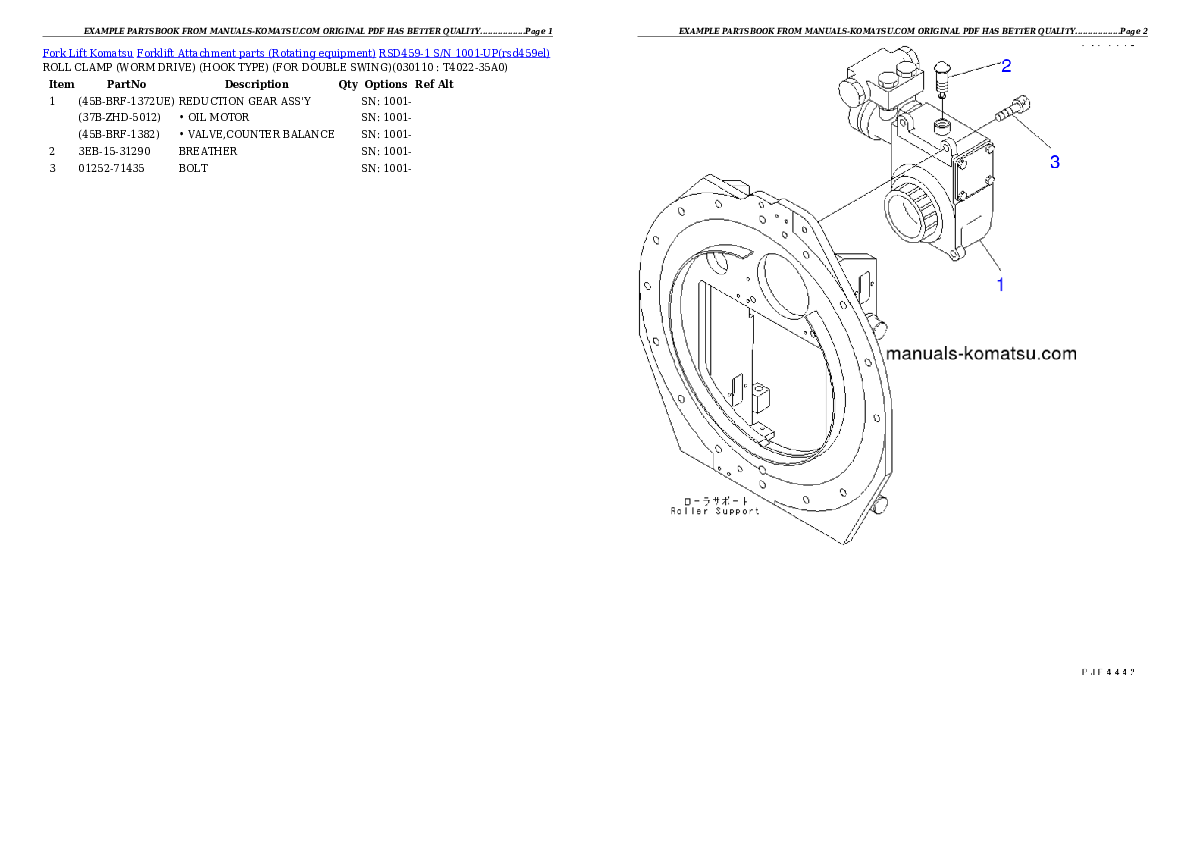 Protected: RSD459-1 S/N 1001-UP Partsbook