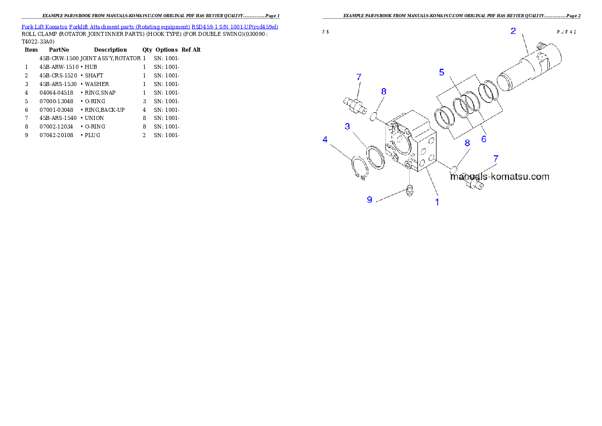 Protected: RSD459-1 S/N 1001-UP Partsbook