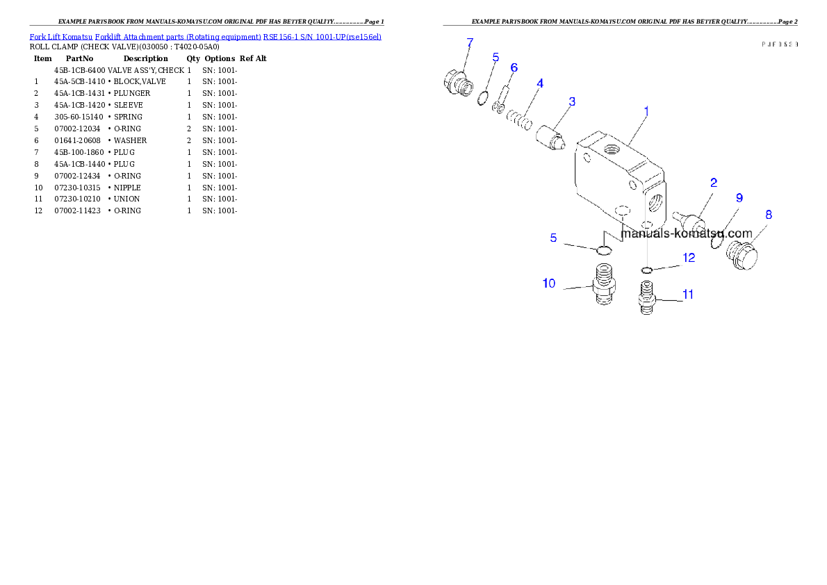 Protected: RSE156-1 S/N 1001-UP Partsbook