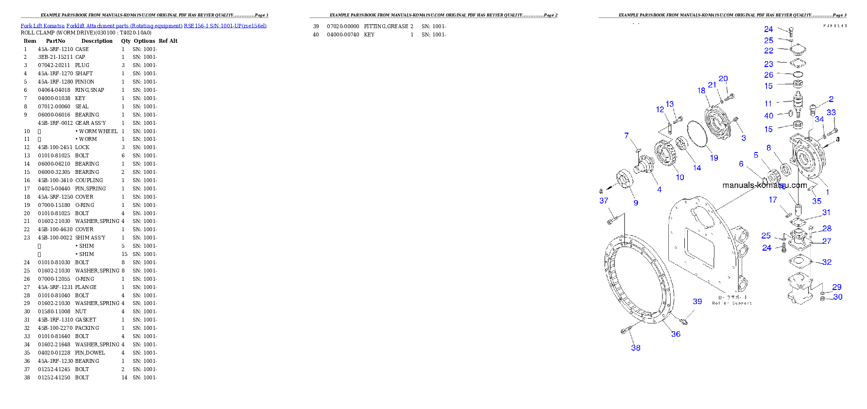 Protected: RSE156-1 S/N 1001-UP Partsbook