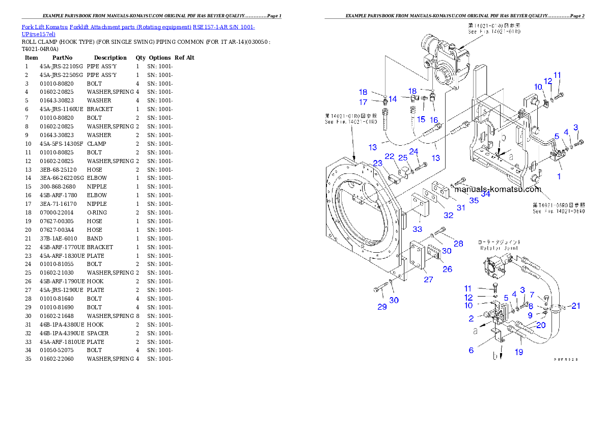 Protected: RSE157-1-AR S/N 1001-UP Partsbook