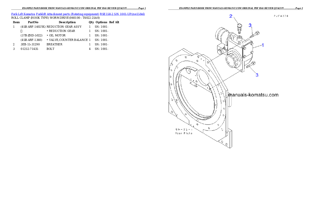 Protected: RSE158-2 S/N 1001-UP Partsbook