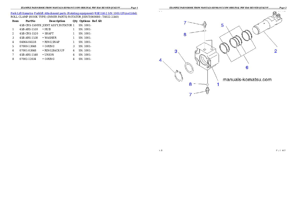 Protected: RSE158-2 S/N 1001-UP Partsbook