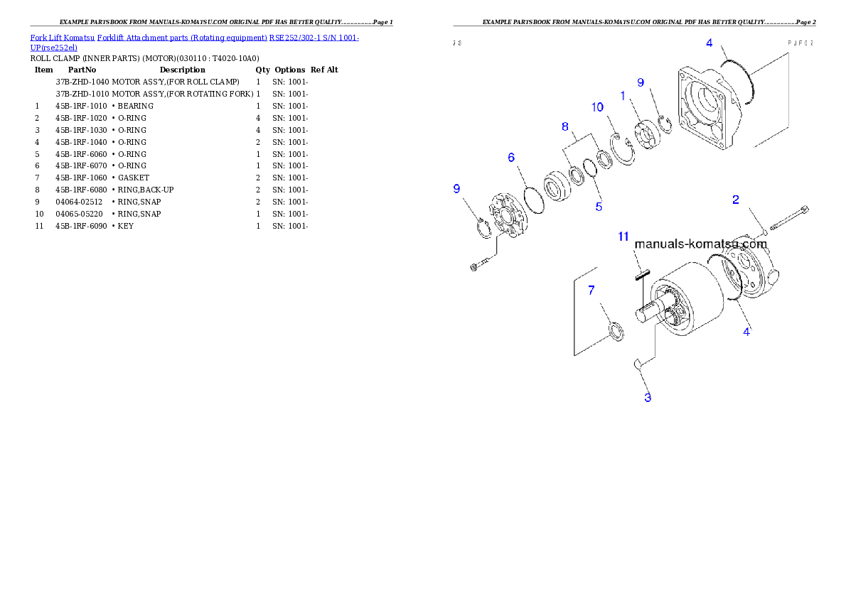 Protected: RSE252/302-1 S/N 1001-UP Partsbook