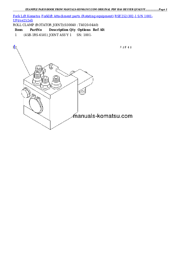 Protected: RSE252/302-1 S/N 1001-UP Partsbook
