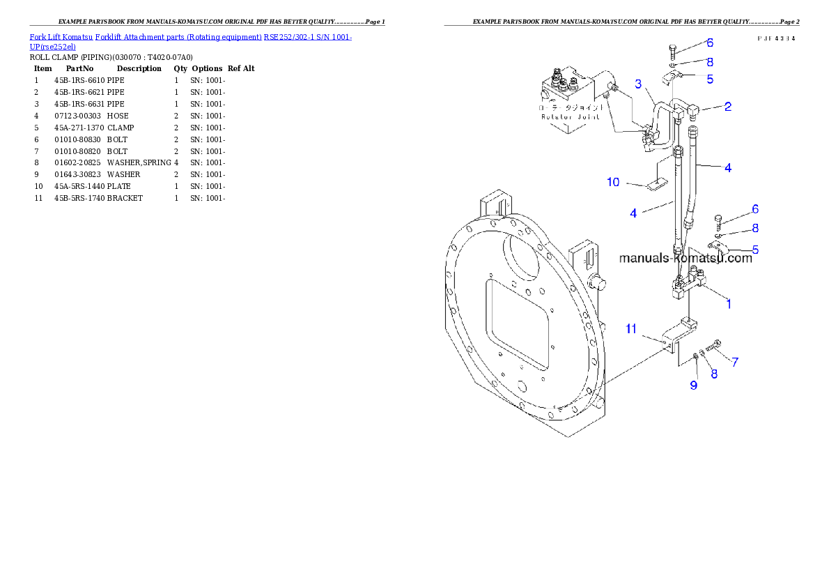 Protected: RSE252/302-1 S/N 1001-UP Partsbook