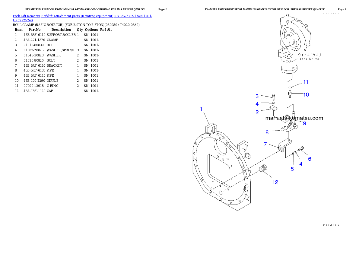 Protected: RSE252/302-1 S/N 1001-UP Partsbook